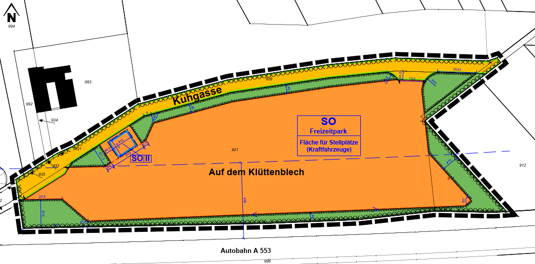 Stadt Brühl - 1. Änderung Bebauungsplan 06.01 / II Phantasialand-Busparkplatz-Kuhgasse 